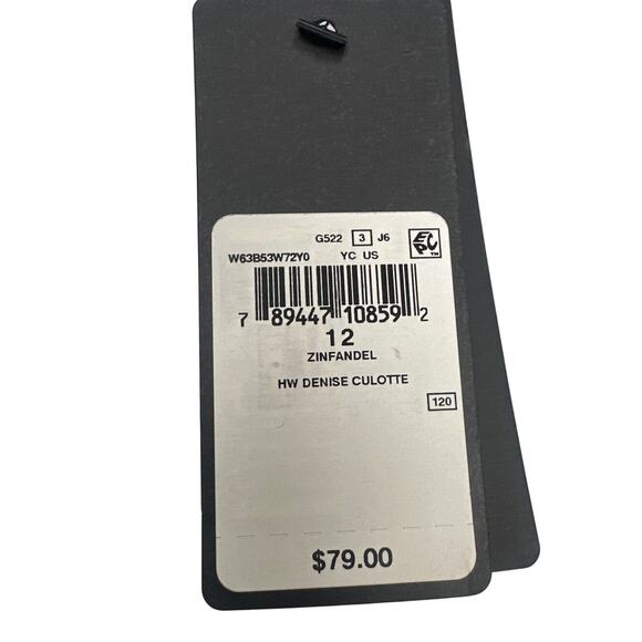 Faux Leather Guess Pants New Burgundy Size 12 - Picture 3 of 7